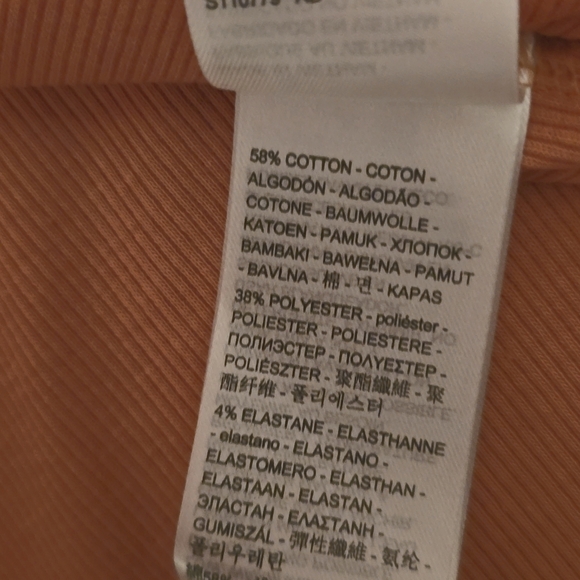 LEVIS SIGNATURE WOMEN'S PEACH RIBBED SUMMER SHORT SLEEVE TEE-SHIRT SIZE XL - Picture 12 of 12